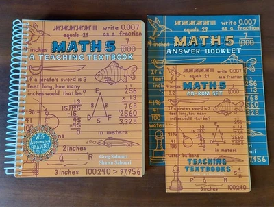 Math 5: A Teaching Textbook by Greg Sabouri and Shawn Sabouri Answers & CD-ROM - Image 1 of 4
