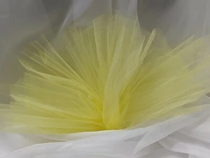 Illusion Tulle Yellow 108" by yard, decorations, tutu, Free swatches. - Picture 1 of 6