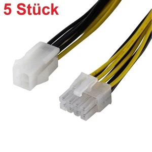 PCI Strom Kabel Adapter für Computer PC 8 Pole an P4 4 Pins Kupplung 12V interne - Bild 1 von 1