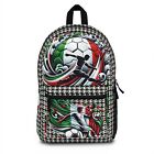 Italy Flag Soccer Unique Lightweight Backpack Bag, School & Travel Pack,Weekend