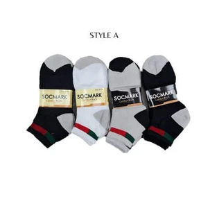 12 Pairs Ankle Socks 9-11 , 10-13 (8 styles) - Picture 1 of 17