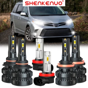 For Toyota Sienna 2011 2012-2020 6x LED Headlight Hi-Low Beam Fog Light Bulbs Z8 - Picture 1 of 22