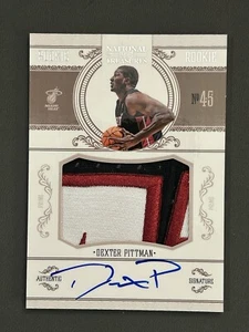 Camiseta deportiva SICK PATCH Dexter Pittman RPA 2010-11 National Treasures Auto Game Usada - Imagen 1 de 3