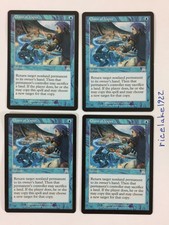 MTG - CHAIN OF VAPOR x 4 - ONSLAUGHT - MAGIC GATHERING - SEE PICS - LP PLAYSET