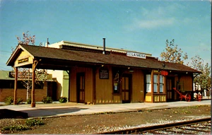 Cartolina d'epoca anni 80 La Mesa deposito treno famiglia divertimento ricordi California CA - Foto 1 di 2