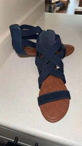 Dream Pairs Elastica8 Gladiator Wedge Sandals Nude Size 11 NIB Women’s Shoes - Picture 1 of 5
