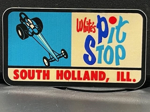 PEGATINA VRHTF "NHRA COOL RARA "WHITES PIT STOP" HOGAR DE LOS TITULARES DE DISCOS 4" X 3" Foto 1 de 1