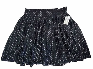 Girls Abercrombie Black Skirt With Pink Hearts Size Small - Picture 1 of 7