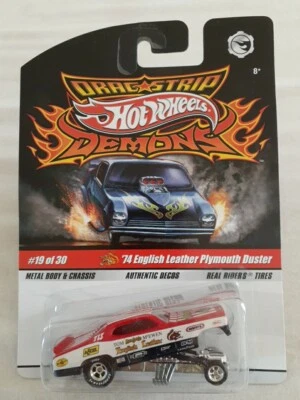 Plumero Plymouth de cuero inglés Hot Wheels Drag Strip Demons '74 #19 Foto 1 de 4