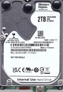 WD20JDRM-11CFES1 s/n: WX42A8 DEC 2023 Western Digital Thailand  2TB 2.5" USB-C - Picture 1 of 4