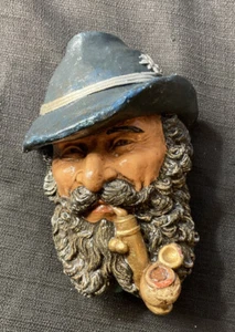 Vintage Bossons Chalkware Tyrolean Man Head Pipe Cherries Hat Congleton England - Picture 1 of 15