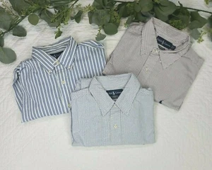 Lot of 3 Ralph Lauren Stripped Button Up Shirts Classic Fit Size 16 1/2" 34/35 - Picture 1 of 8