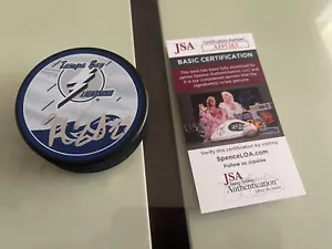 Michael Eyssimont Signed Tampa Bay Lightning Puck Reverse Retro JSA COA - Picture 1 of 2
