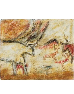 Cave Art Prehistoric Fridge Magnet Handcrafted In Resin W/A CAMAG - Bild 1 von 2