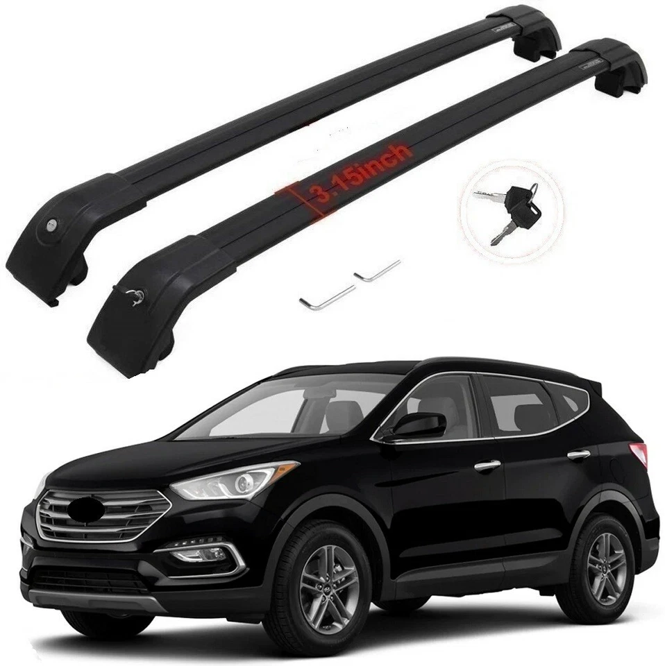2P for Hyundai santa fe sport 2013-2018 Roof Rack Rail Cross bar luggage carrier - Image 1 of 4