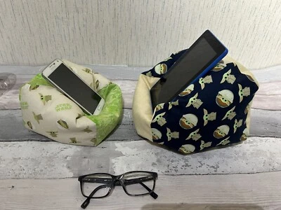 X2 - Baby Yoda iPad Pro tablet Kindle & iPhone phone cushion stand holder Set X2 - Image 1 of 4