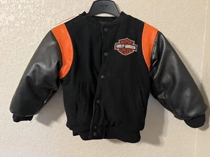Harley-Davidson Reversible Motorcycle Jacket Kids Size 6 Bar and Shield Logo - Picture 1 of 9