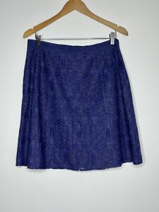 Alannah Hill Size 14 Women's Skirt Piece Of My Heart Blue Floral Lace Stretch