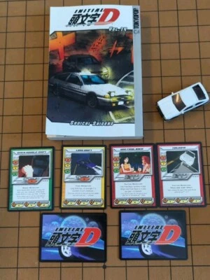 VINTAGE! 2004 Initial D CCG Cards / 1st Edition Vol 14 + AE86 Drift Trueno Model - Image 1 of 4