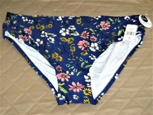 NWT HOT WATER Plus Swimsuit Bathing Suit Bottoms Size 2X Navy Floral Retail $34 - Picture 1 of 2