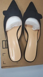 Damengröße 7 schwarz Blockabsatz Kitten Heels Kunst-Wildleder - Bild 1 von 3