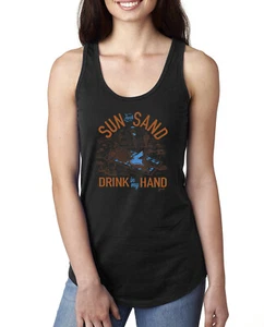Top sin mangas Sun And Sand Drink In My Hand Nature Damas Racerback - Imagen 1 de 6