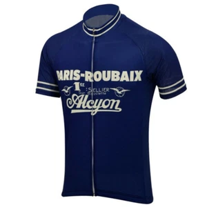 Retro PARIS to ROUBAIX Cycling Jersey tops mens team Cycling Short Sleeve Jersey - Bild 1 von 4