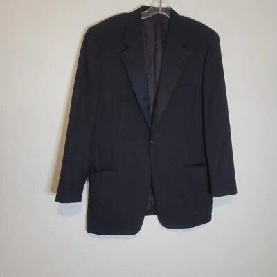 Blazer Hickey Freeman Talla 41r Lana Negro Un Botón Foto 1 de 4