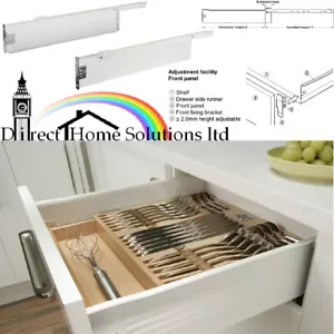 Par de cajas laterales de metal juego de lados de cajón individual unidad de gabinete de cocina matriz Hafele - Imagen 1 de 10