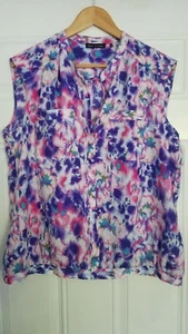 Women's Violet & Claire Silky Colorful Lightweight Relaxed Drop Waist Blouse XL - Picture 1 of 12