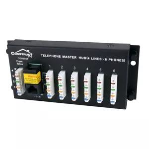 *USADO* Módulo telefónico Construct Pro CON9004 1x6 con conector RJ31 (negro) - Imagen 1 de 5