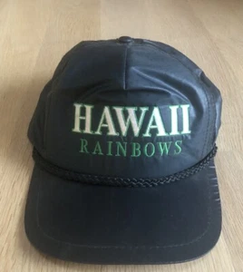 Vintage University of Hawaii Regenbogen Regenbogen Krieger glänzende Mütze Sportmütze Supreme - Bild 1 von 9