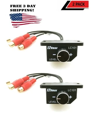 2x NEW Universal Bass Knob Level Bass RCA Volume Control Knob Car Amplifier - Image 1 of 4
