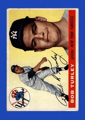 1955 Topps Set-Break #38 Bob Turley baja calidad *GMCARDS* Foto 1 de 2