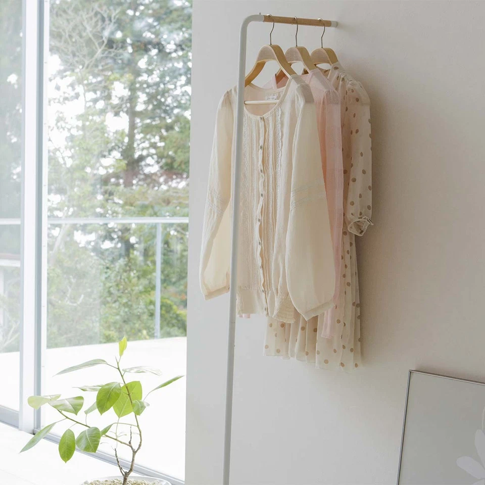 Yamazaki Tower Kleiderstange Holz weiß One Size