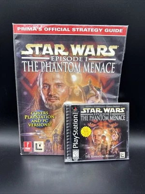 Star Wars: Episode I The Phantom Menace (PlayStation 1, 1999) W/Strategy Guide - Image 1 of 4