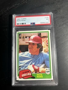 1981 Topps #180 Pete Rose PSA 7 Philadelphia Phillies - Picture 1 of 2