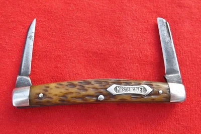 ВИНТАЖНЫЙ Robeson Shuredge MASTERCRAFT ЩИТ 2 ЛЕЗВИЯ ЗЕЛЕНАЯ КОСТЬ КОНГРЕСС НОЖ - Изображение 1 из 4