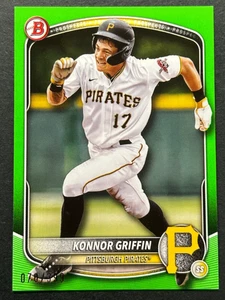 2025 Bowman - Konnor Griffin #BP-86 Pittsburgh Pirates - Neon Green /399 - Bild 1 von 2