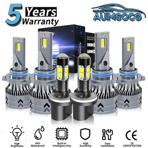 For GMC Envoy 2000-2009 Hi/Lo Fog Beam LED Headlight Kit 6x Bulbs 160000LM 6500K - Picture 1 of 16