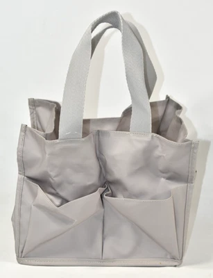 Pottery Barn Teen Recycled Bath Beauty Bin Organizer Tote Solid Gray SAMPLE - Image 1 of 4