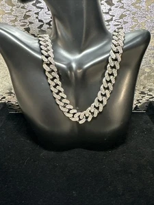 Kubanische Gliederkette Miami Cuban Chains, Bling Diamant Kette Unisex - Bild 1 von 8