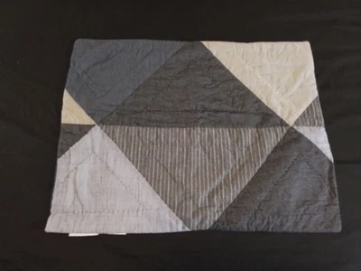 Pottery Barn Teen Huntley стандартная наволочка белая синяя нашивка хлопковое постельное белье - Изображение 1 из 4