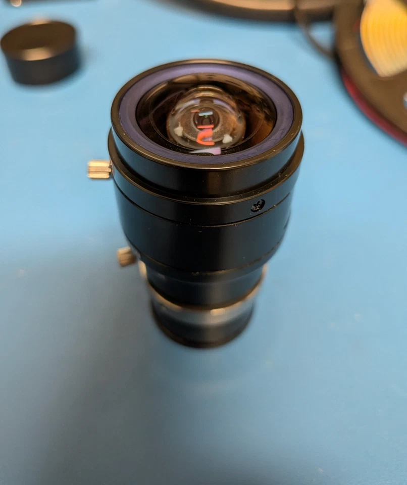 Theia MY125M 1/2.5" 1.28mm Ultrawide F1.8 C-Mount Lens, 5MP Rated, IR Sensitive - Image 1 of 4