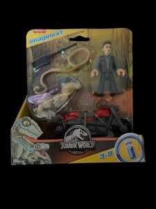 Fisher Price Imaginext Jurassic World Owen & Blue Raptor Dinosaurier NEU - Bild 1 von 2