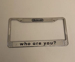 Nintendo “who are you?” License Plate Frame Official RARE Vintage - Picture 1 of 2
