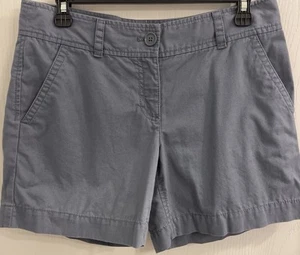 Ann Taylor Loft Original Gray Chino Shorts Women’s Size 4 Pockets - Picture 1 of 6