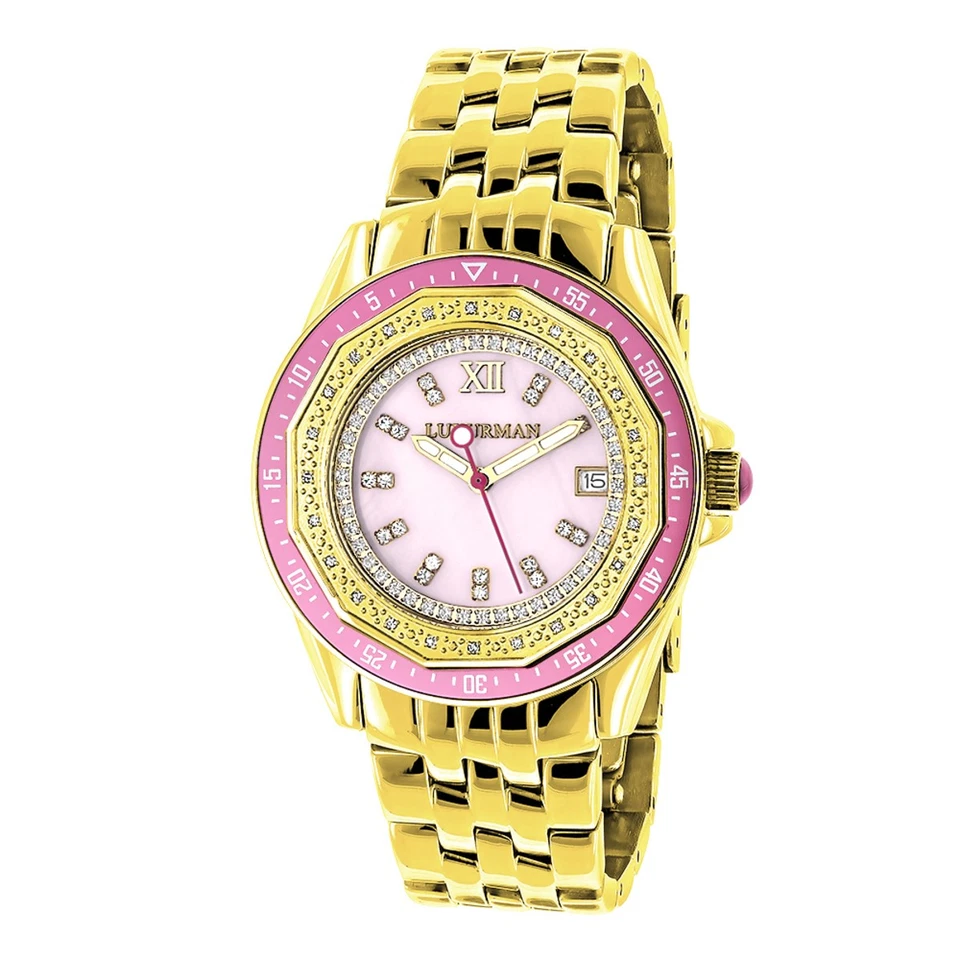 Reloj Mujer Acero Inoxidable Diamante | Luxurman Royale 38 mm Foto 1 de 4