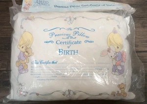 Precious Moments Birth Certificate Pillow 11x13 New Baby Keepsake Gift Vintage - Picture 1 of 6