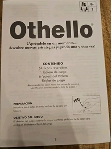 Othello Bedienungsanleitung Regelheft Ersatz Spielfiguren Französisch - Bild 1 von 2